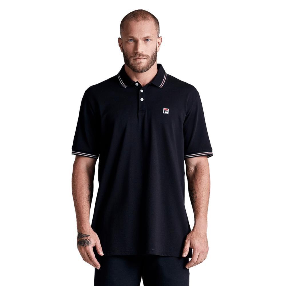 CAMISETA FILA POLO PREMIUM PIMA LS360191.160 PRETO