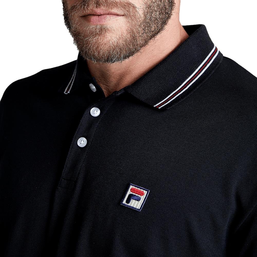 CAMISETA FILA POLO PREMIUM PIMA LS360191.160 PRETO Preto/Prata 3