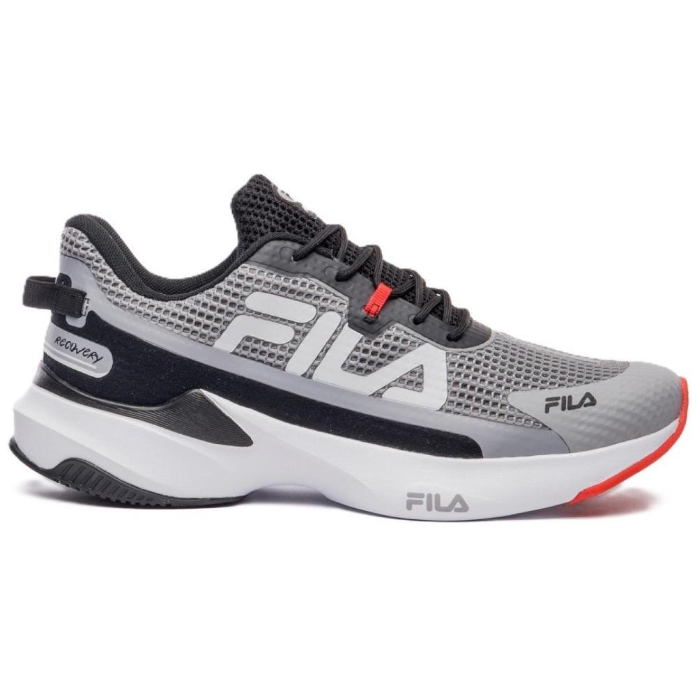 TENIS FILA RECOVERY 11J728X.7176 CINZA PRETO VERMELHO