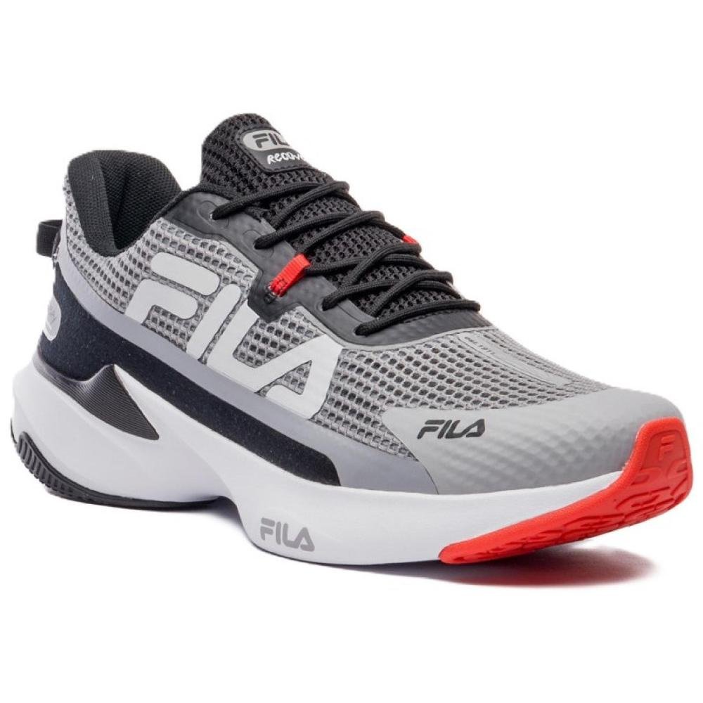 TENIS FILA RECOVERY 11J728X.7176 CINZA PRETO VERMELHO Preto 3