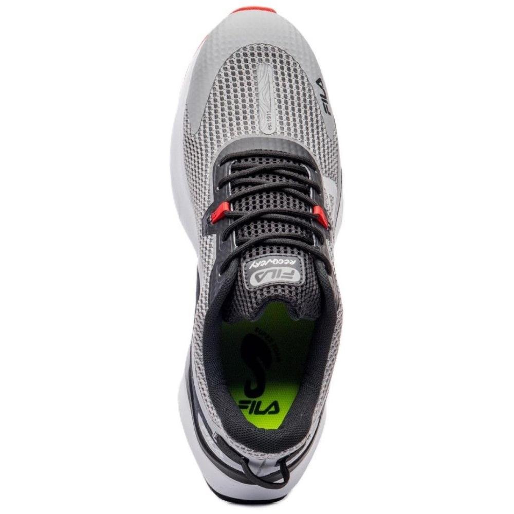 TENIS FILA RECOVERY 11J728X.7176 CINZA PRETO VERMELHO Preto 4