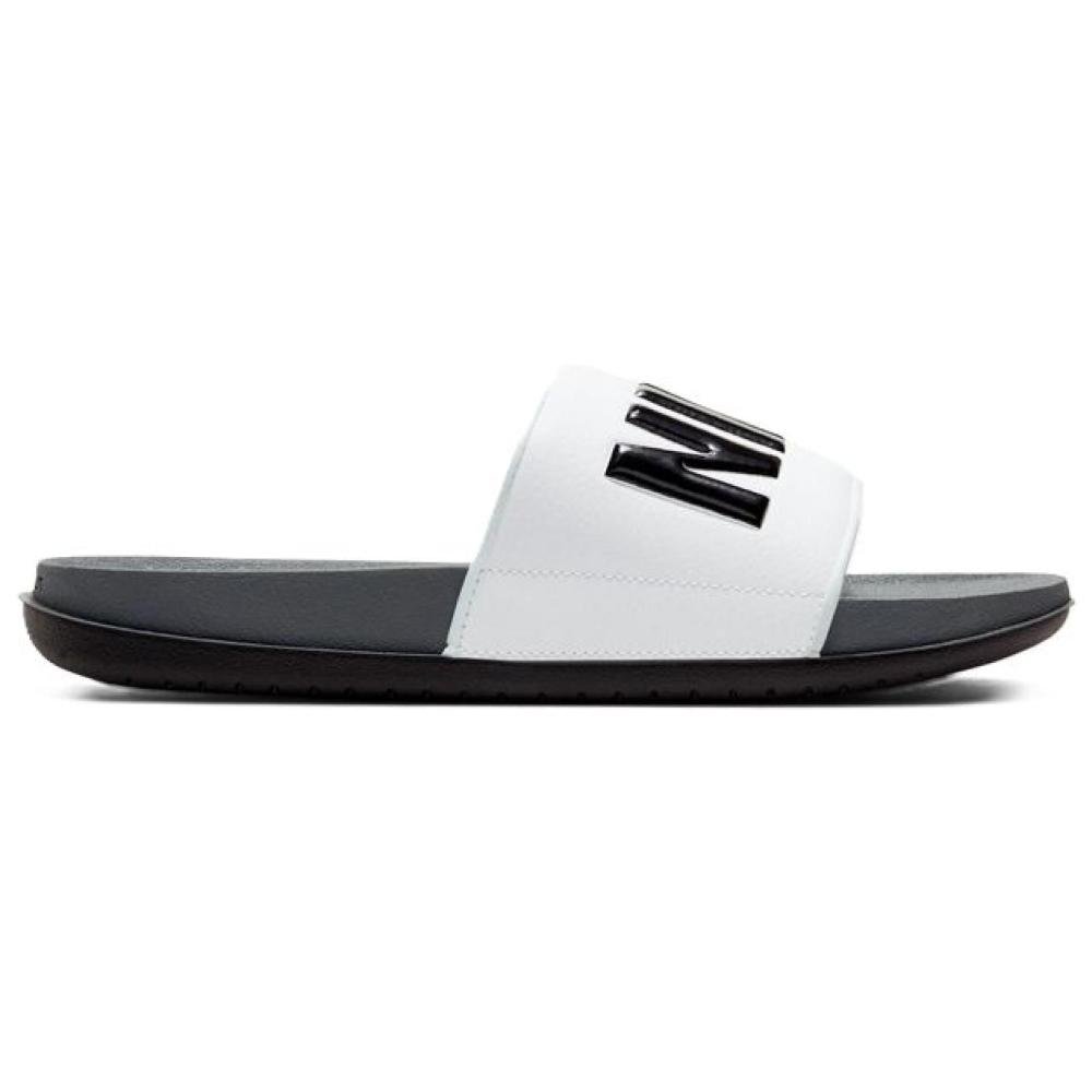 CHINELO NIKE OFFCOURT SLIDE BQ4639-001 CINZA BRANCO Cinza/Branco 2