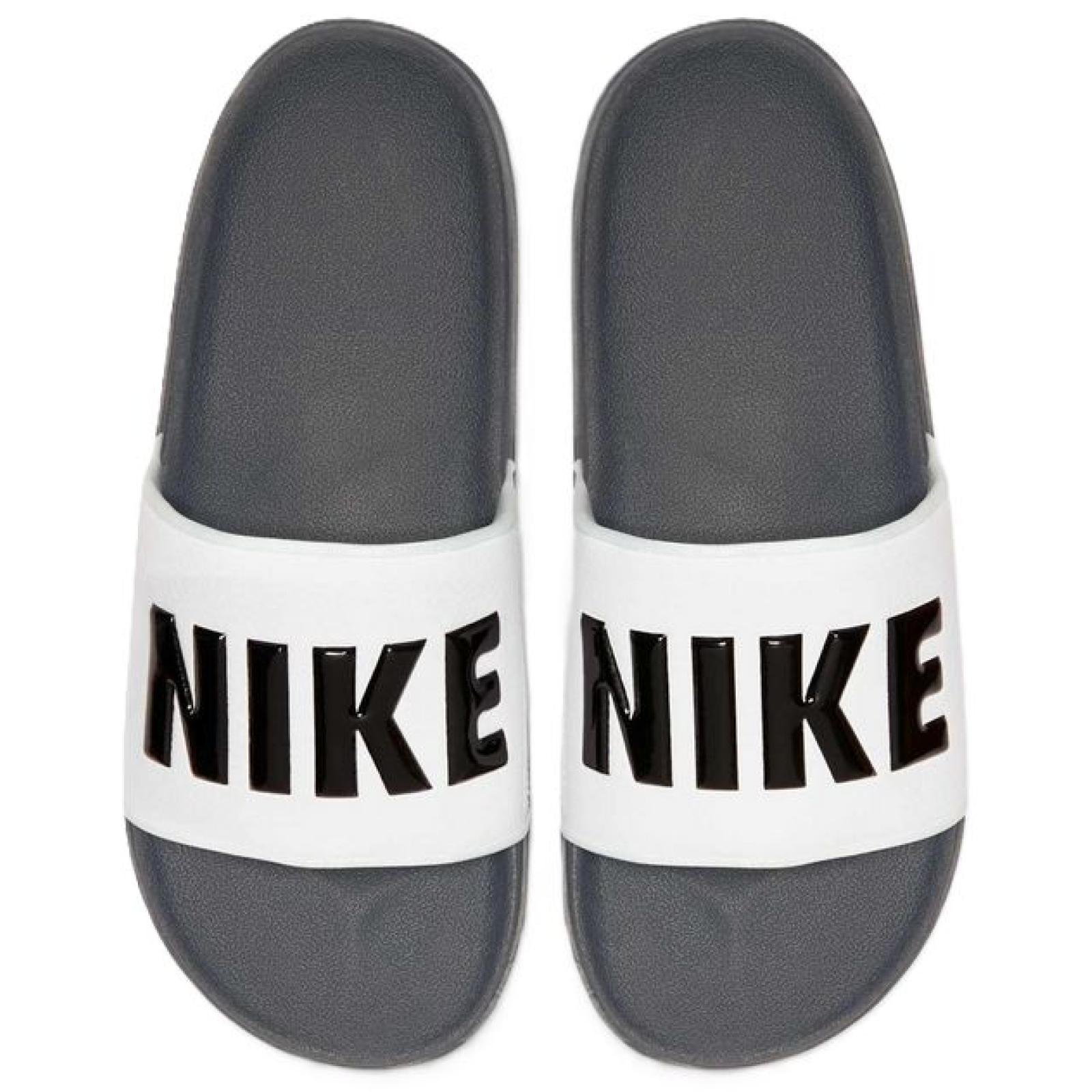 CHINELO NIKE OFFCOURT SLIDE BQ4639-001 CINZA BRANCO Cinza/Branco 4