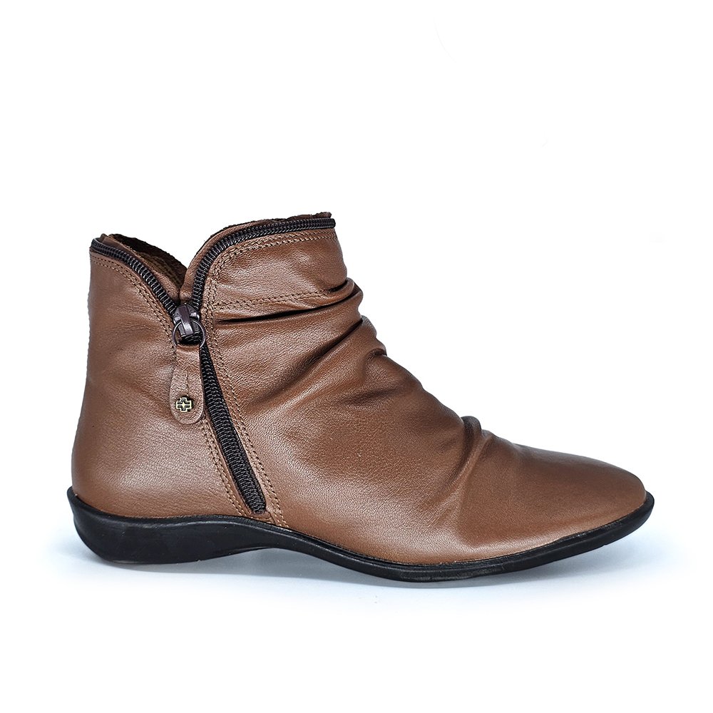 Bota Feminina ANG811E Couro Mogno