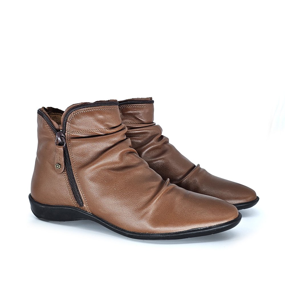Bota Feminina ANG811E Couro Mogno Marrom 3