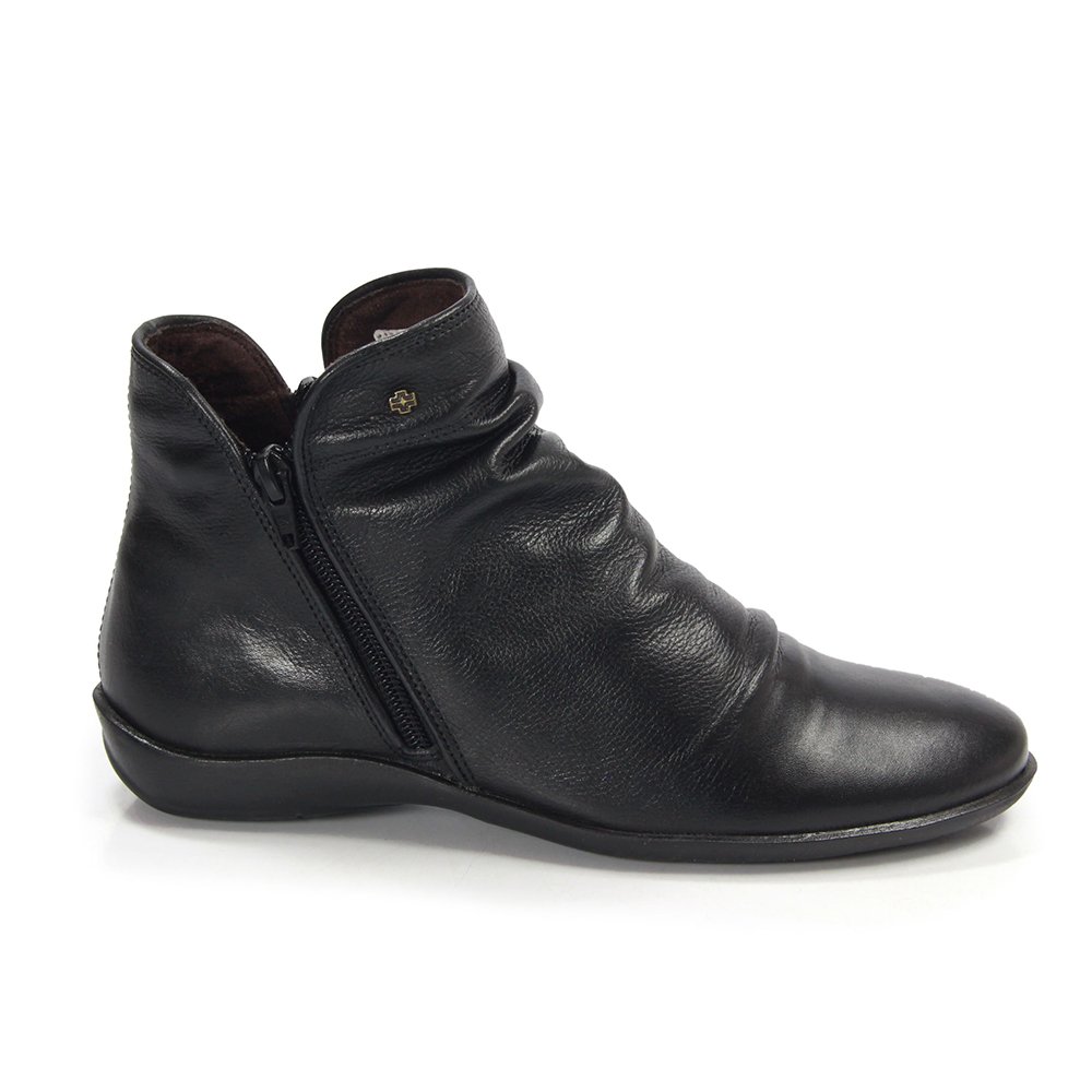 Bota Feminina ANG820 Couro Preto