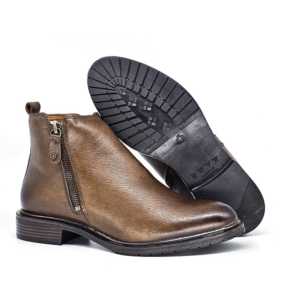 Bota Feminina DIA017 Couro Terracota Ferrugem Marrom 3