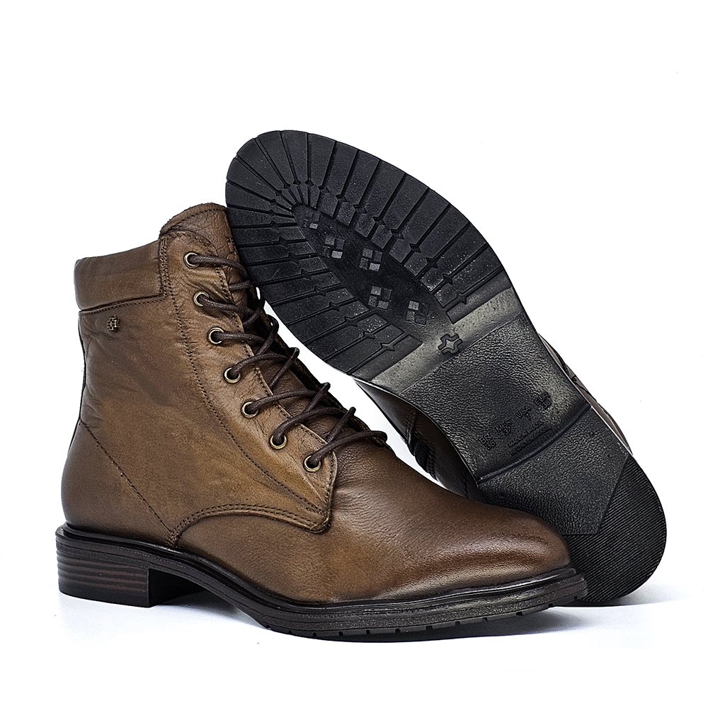 Bota Feminina DIA021 Couro Terracota Marrom 4