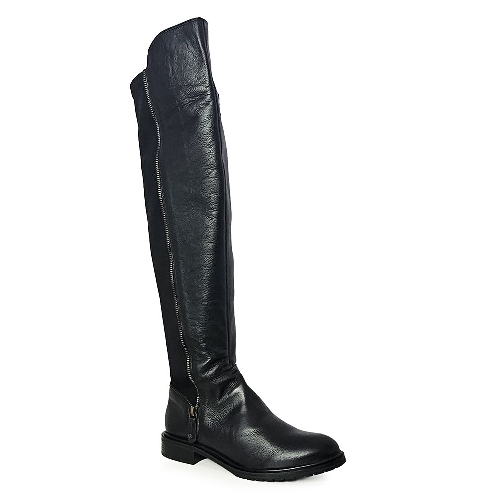 Bota Feminina DIA029 Couro Preto Preto 2