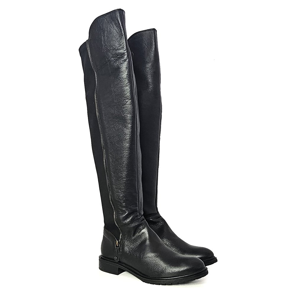 Bota Feminina DIA029 Couro Preto Preto 3