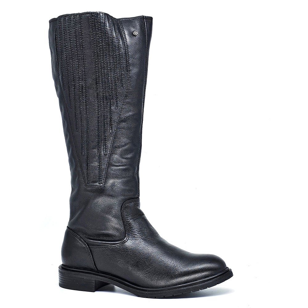 Bota Feminina DIA027 Couro Preto Preto 2