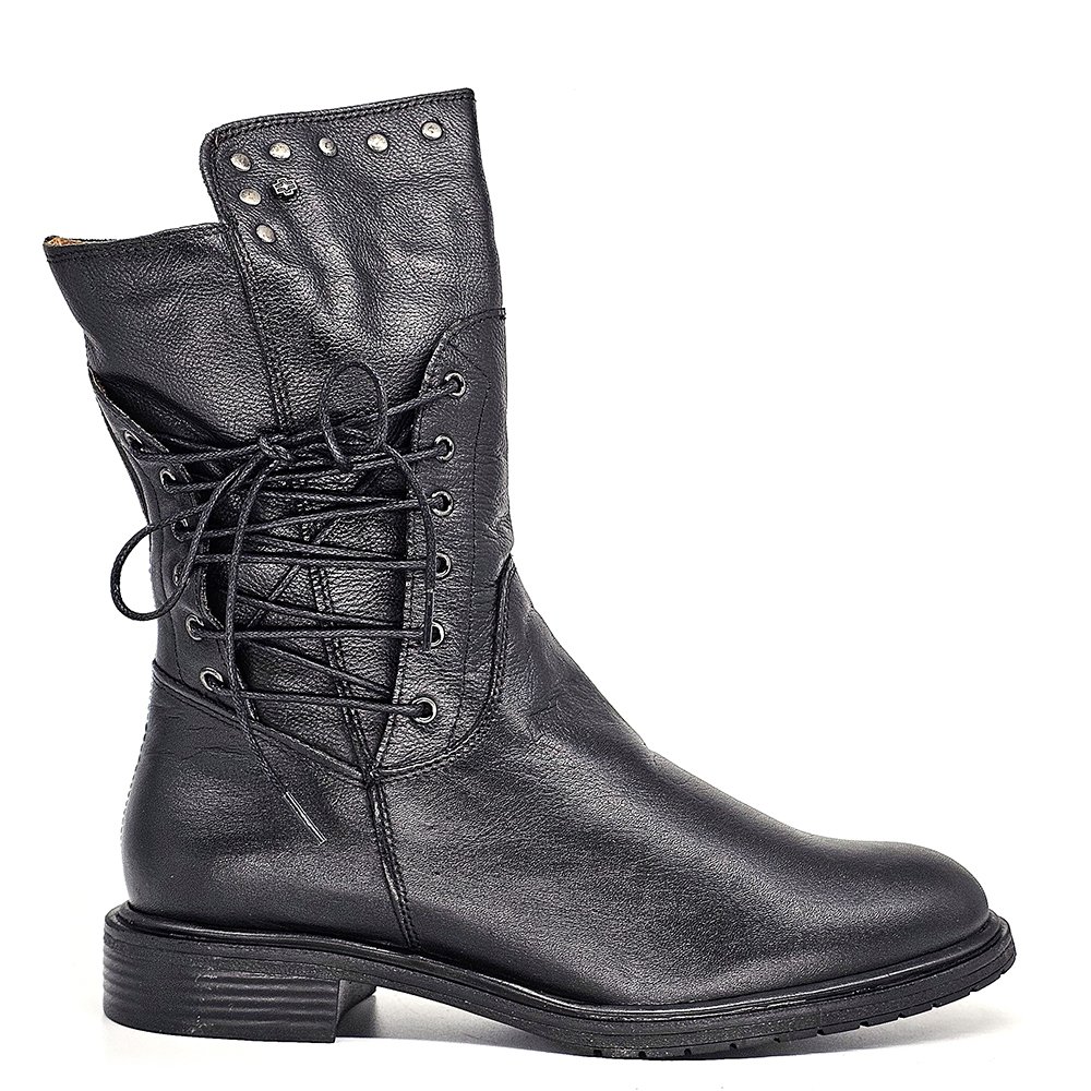 Bota Feminina DIA028 Couro Preto