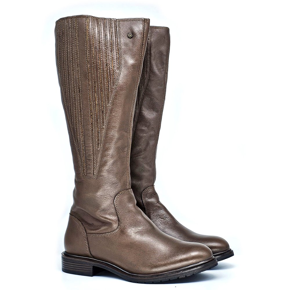 Bota Feminina DIA027 Couro Terracota Marrom 3