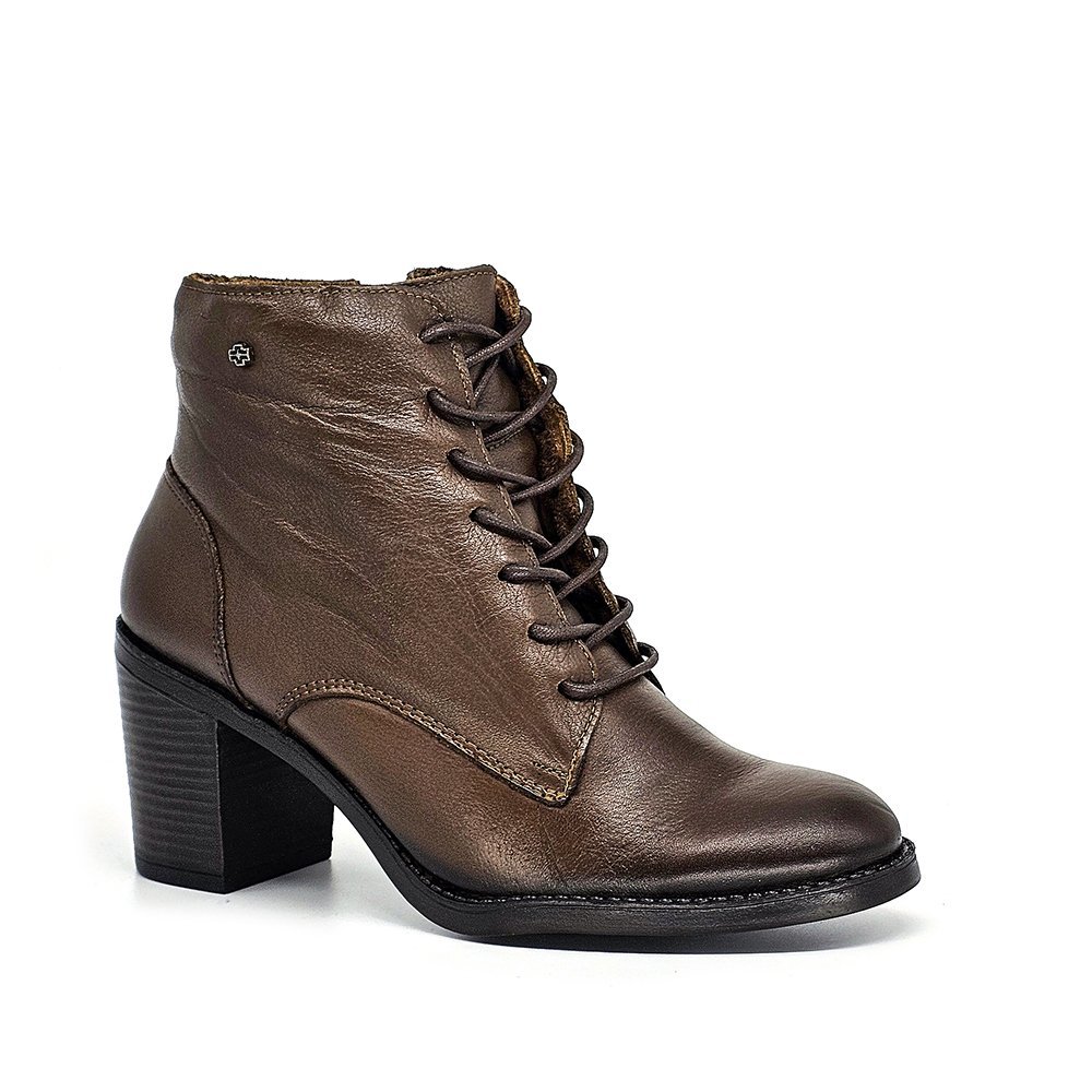 Bota Feminina JUD004 Couro Terracota Ferrugem Marrom 2