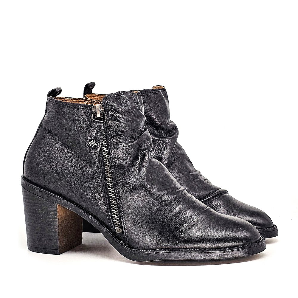 Bota Feminina JUD002 Couro Preto Preto 3