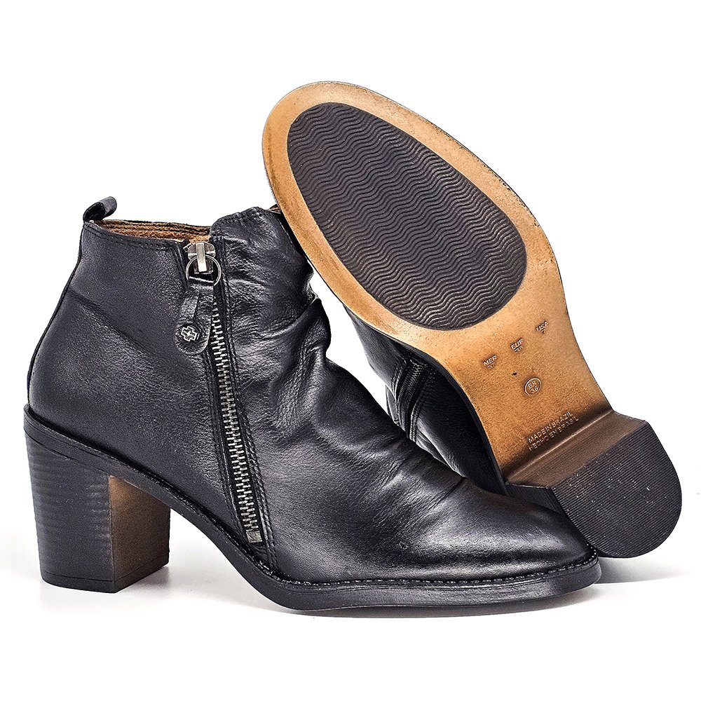 Bota Feminina JUD002 Couro Preto Preto 4