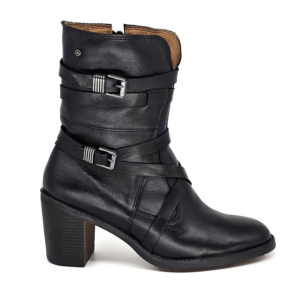 Bota Feminina ELO002 Couro Preto