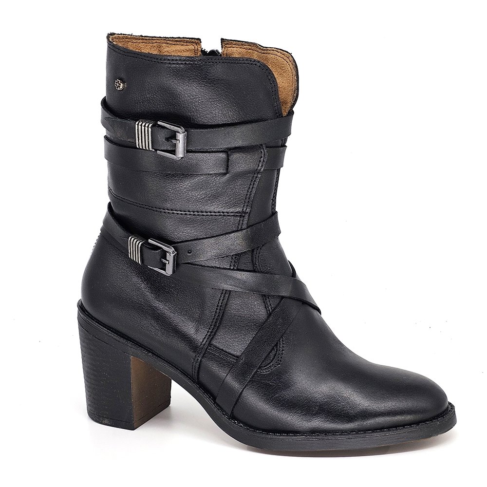Bota Feminina ELO002 Couro Preto Preto 2