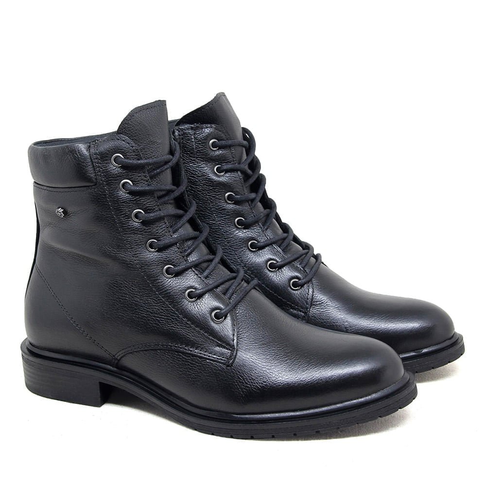Bota Feminina DIA021 Couro Preto Preto 3