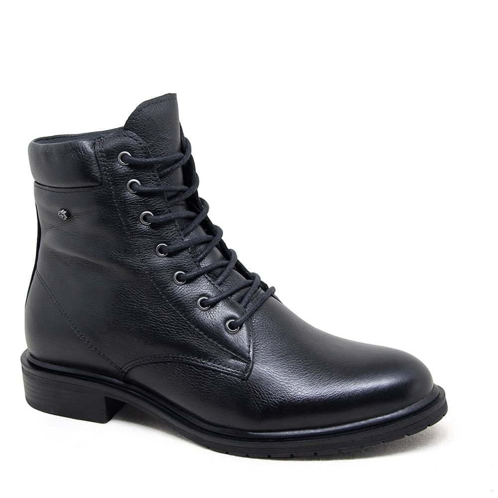 Bota Feminina DIA021 Couro Preto Preto 4