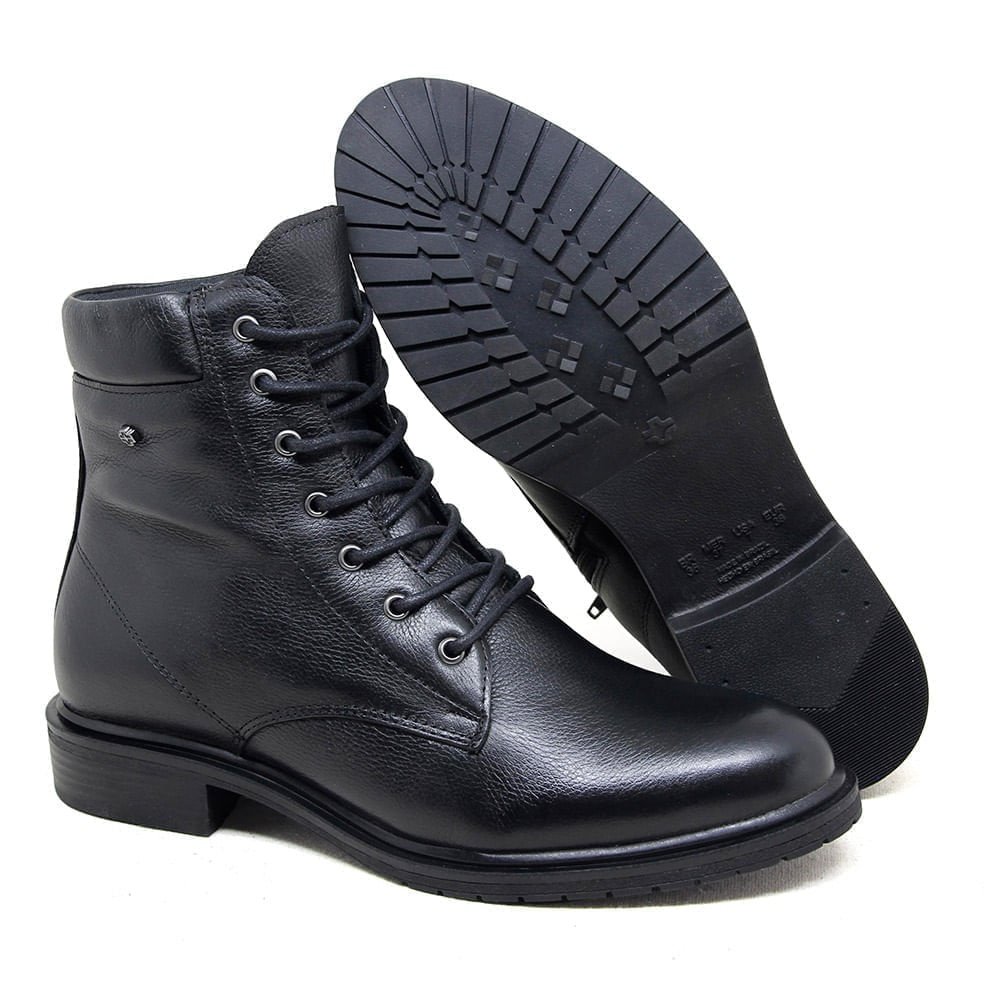 Bota Feminina DIA021 Couro Preto Preto 5