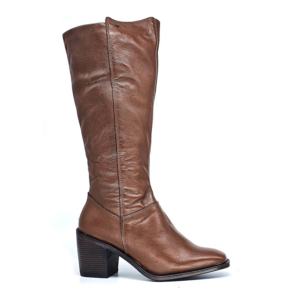 Bota Feminina KAR002 Couro Mogno