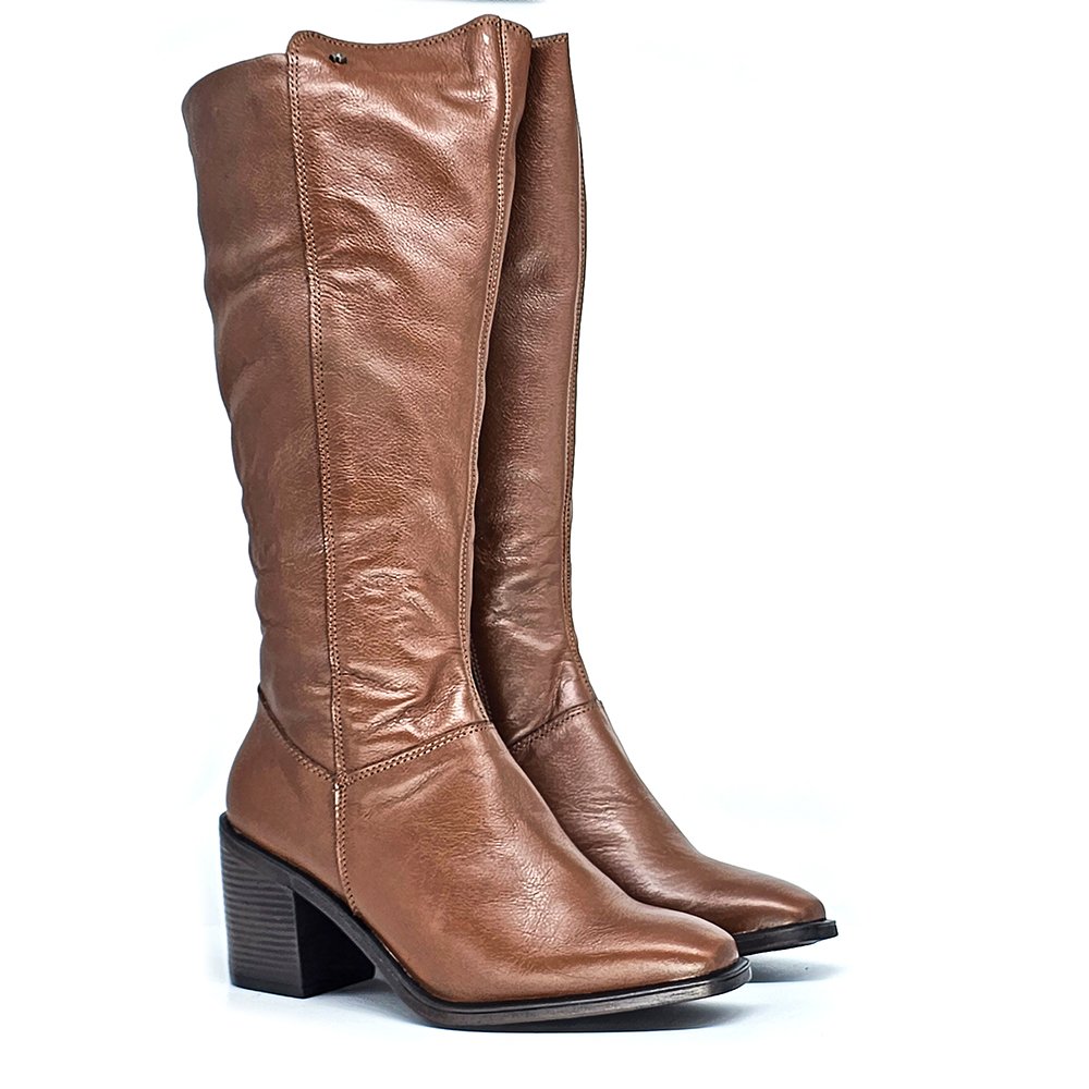 Bota Feminina KAR002 Couro Mogno Marrom 4