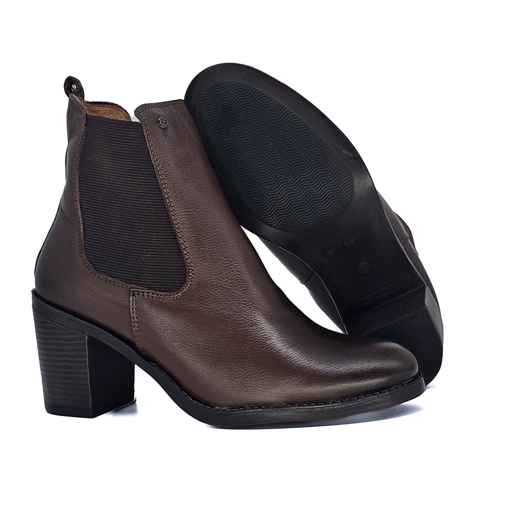 Bota Feminina JUD005 Couro Terracota Terracota 4