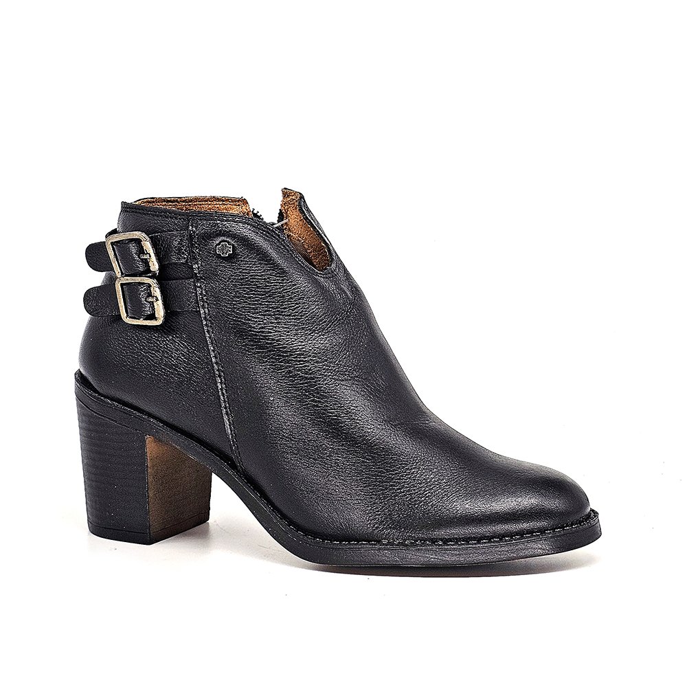 Bota Feminina JUD006 Couro Preto Preto 2