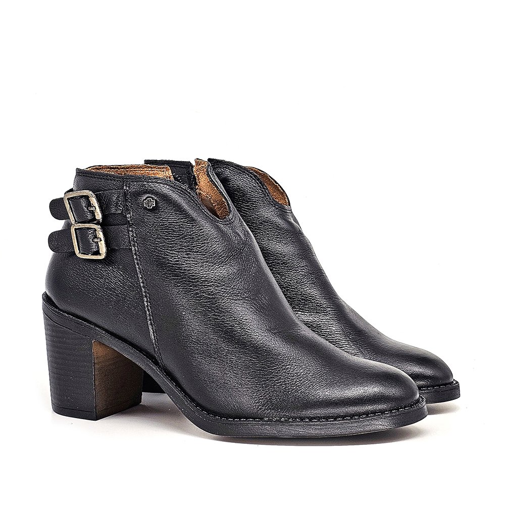 Bota Feminina JUD006 Couro Preto Preto 3