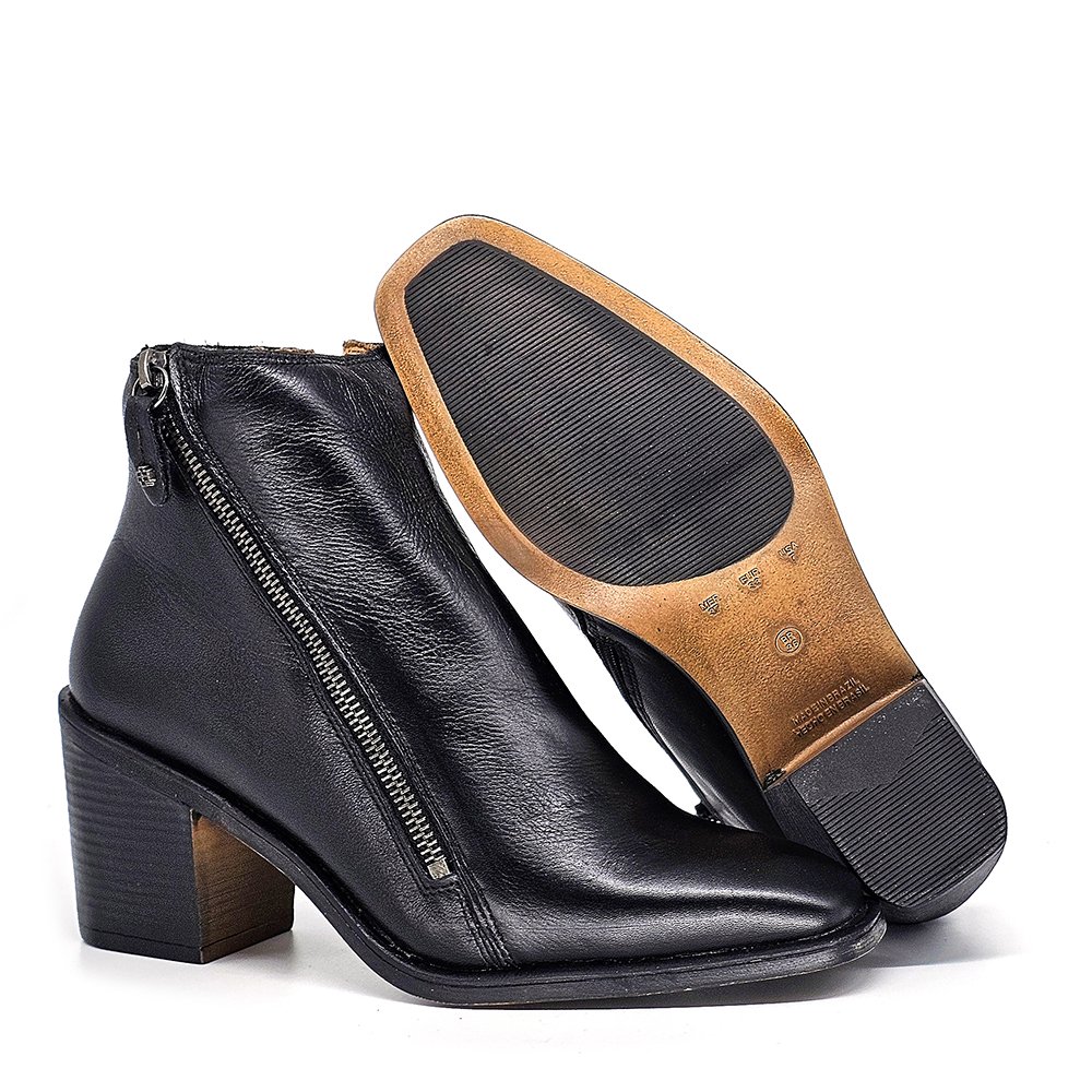 Bota Feminina KAR001 Couro Preto Preto 4