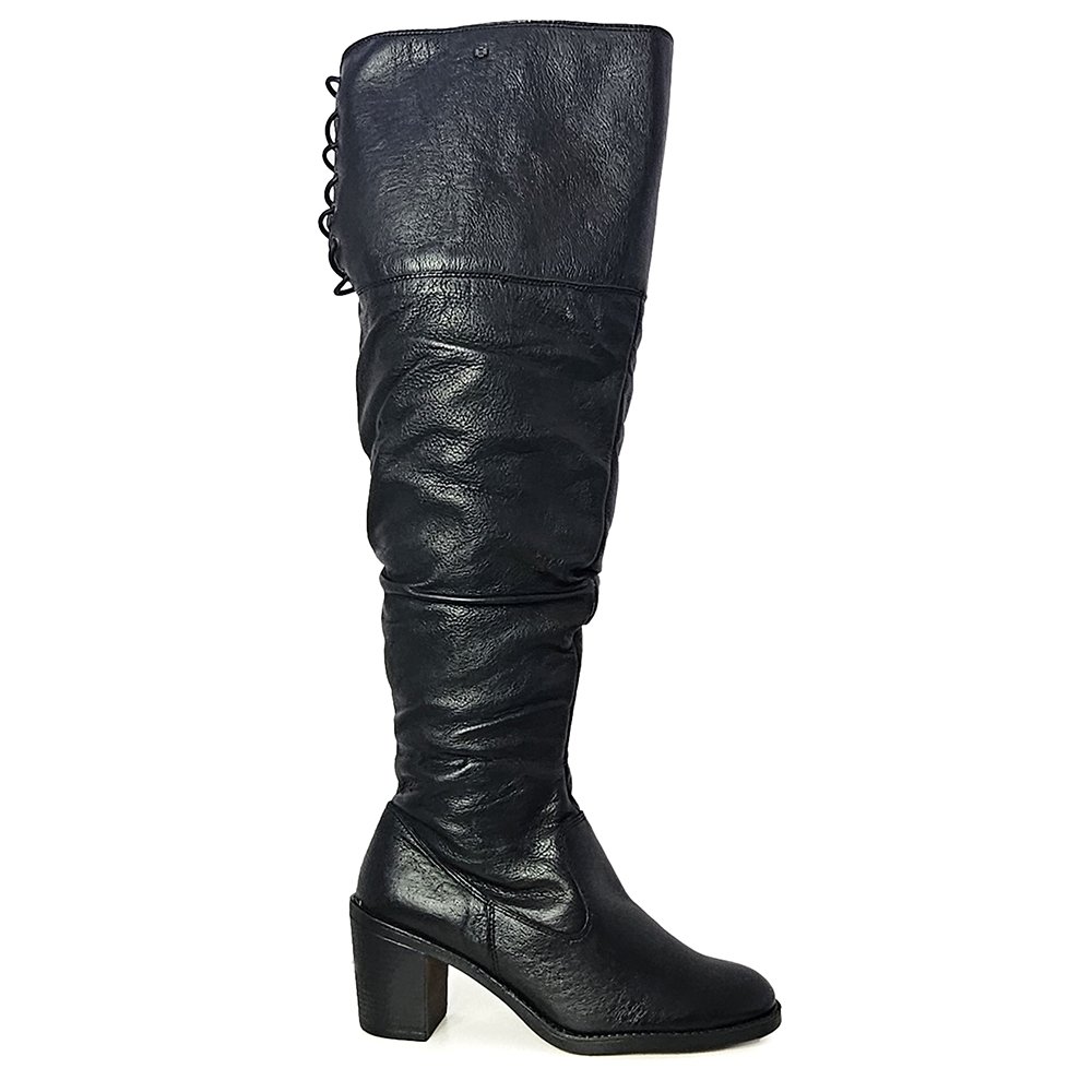 Bota Feminina JUD007 Couro Preto