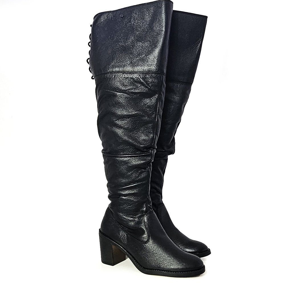 Bota Feminina JUD007 Couro Preto Preto 3