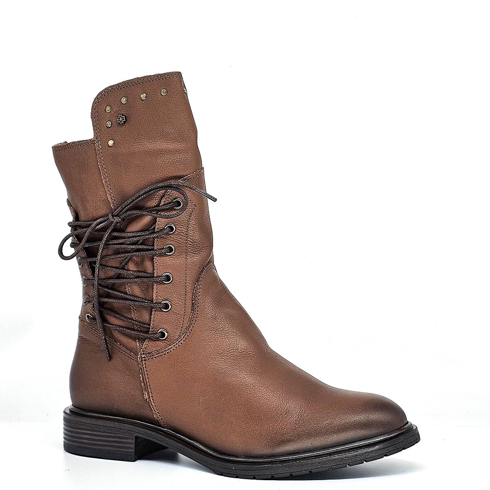 Bota Feminina DIA028 Couro Mogno Marrom 2