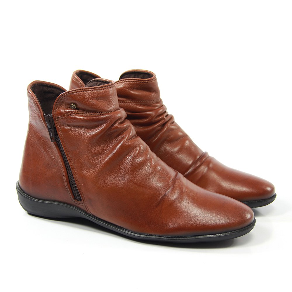 Bota Feminina ANG820E Couro Mogno Marrom 3