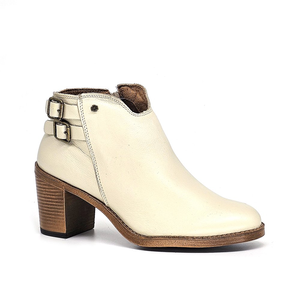 Bota Feminina JUD006 Couro Off White Off White 2