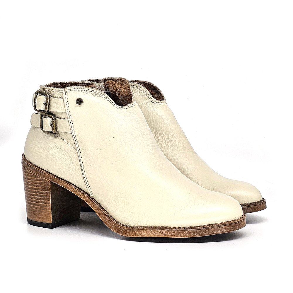 Bota Feminina JUD006 Couro Off White Off White 3