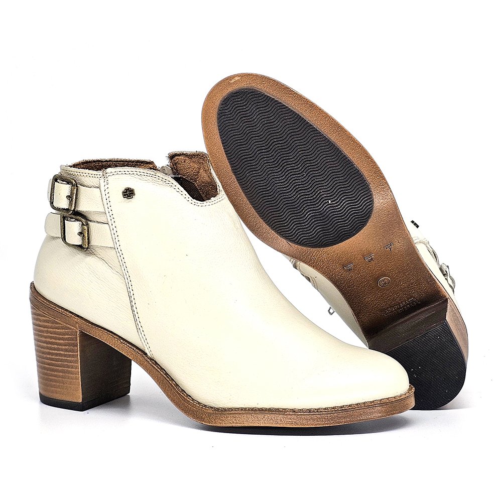 Bota Feminina JUD006 Couro Off White Off White 4
