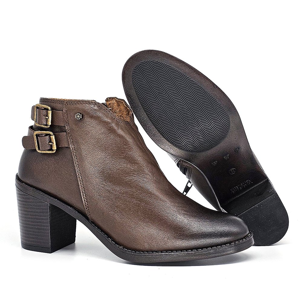 Bota Feminina JUD006 Couro Terracota Terracota 3