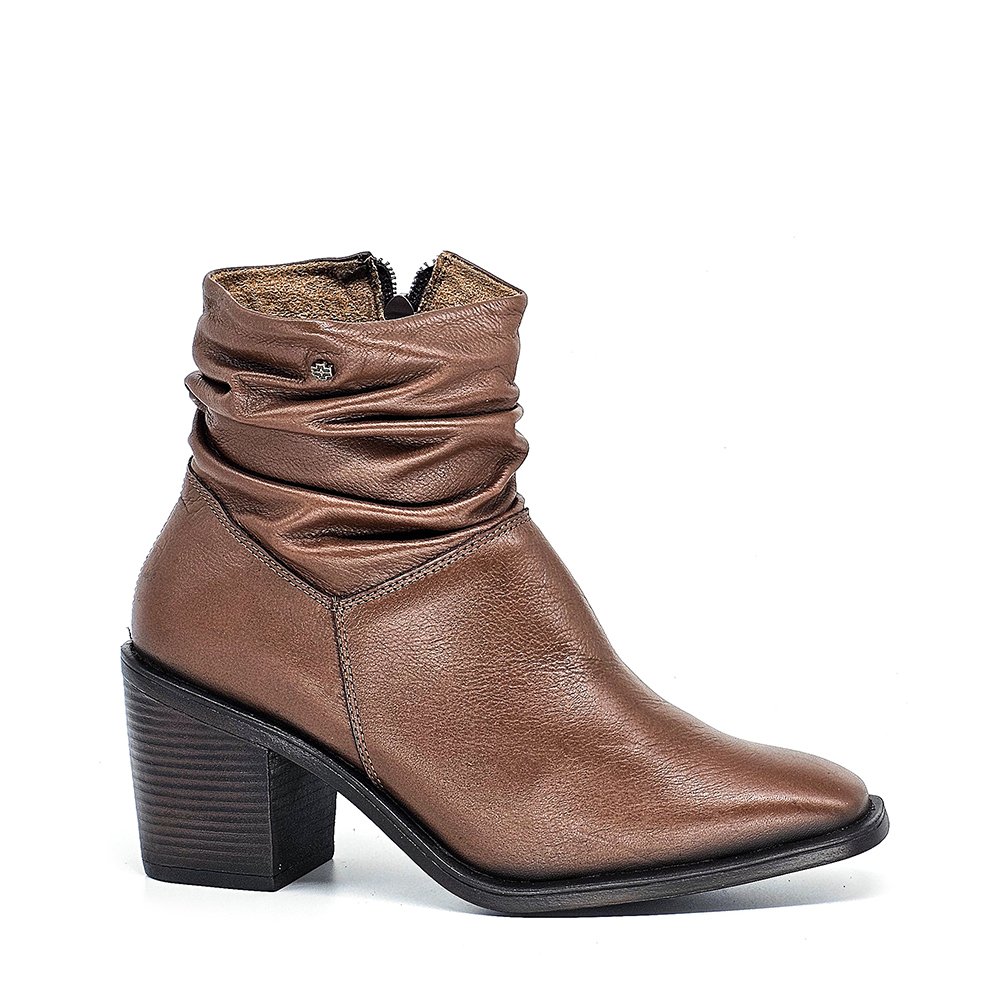 Bota Feminina KAR004 Couro Mogno