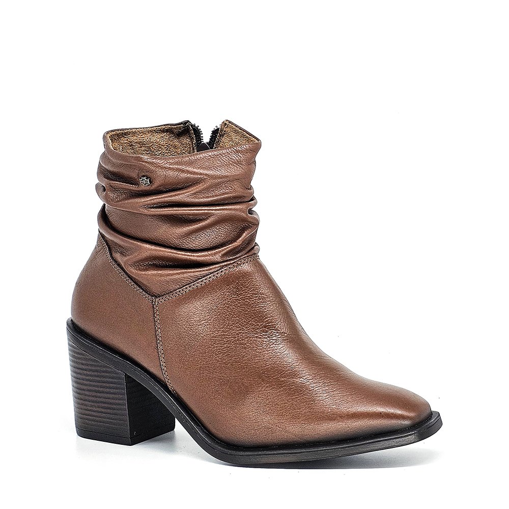 Bota Feminina KAR004 Couro Mogno Marrom 2