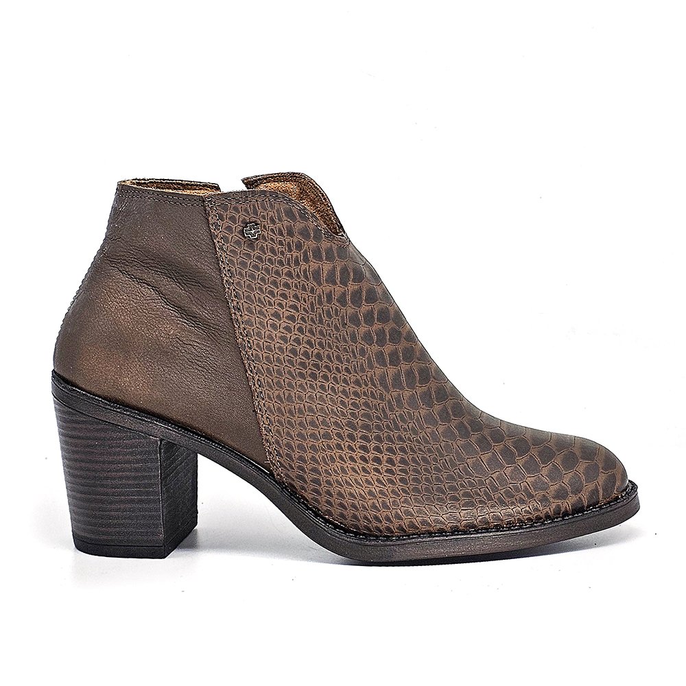 Bota Feminina ELO001V Couro Anac Cafe Terracota Velutto Cafe