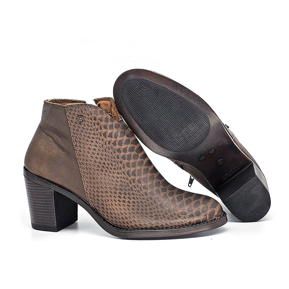 Bota Feminina ELO001V Couro Anac Cafe Terracota Velutto Cafe Marrom 3