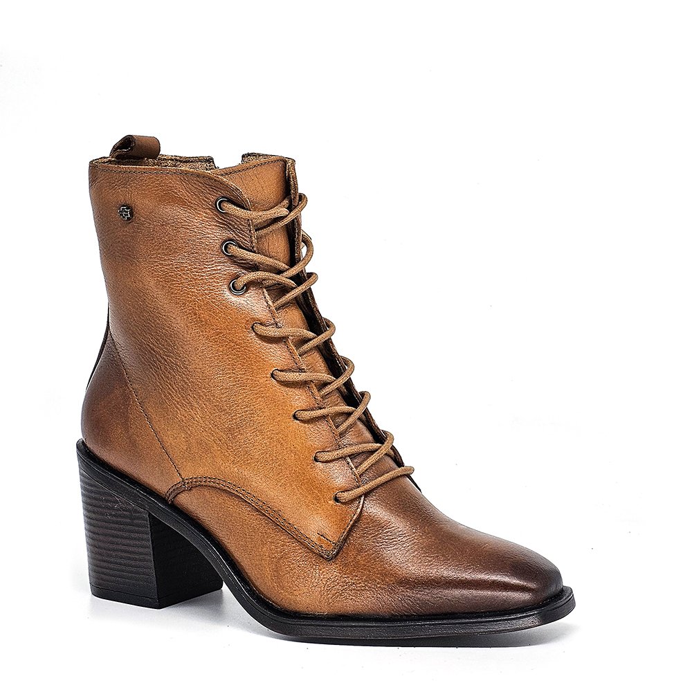 Bota Feminina KAR003 Couro Tan Ferrugem Marrom 2