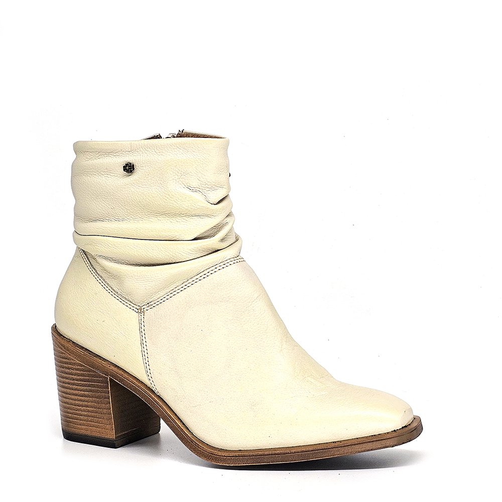 Bota Feminina KAR004 Couro Off White Off White 3