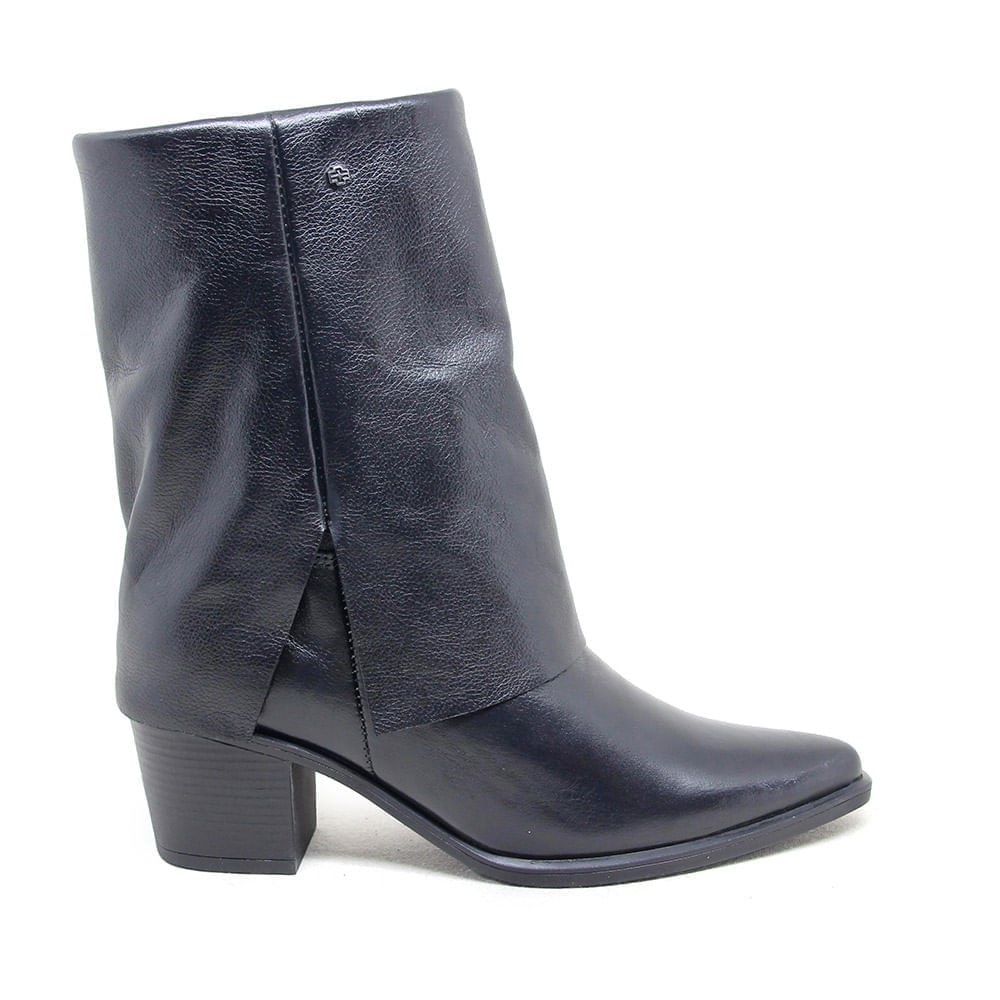 Bota Feminina LOR005 Couro Preto Preto 8