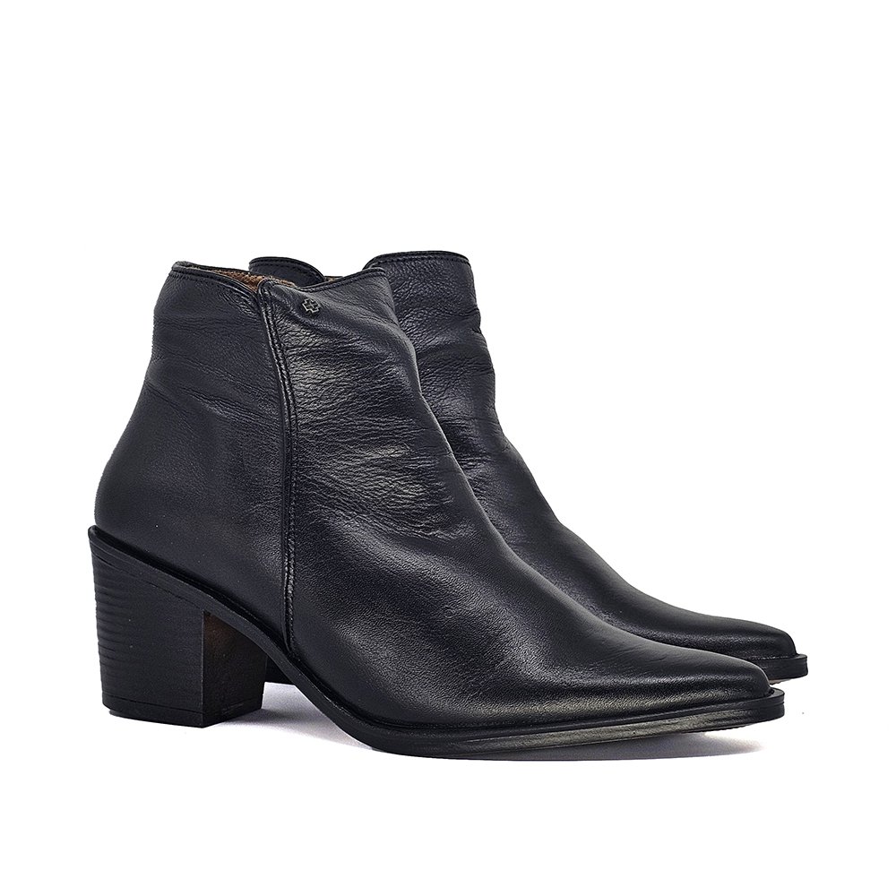 Bota Feminina LOR011 Couro Preto Preto 3