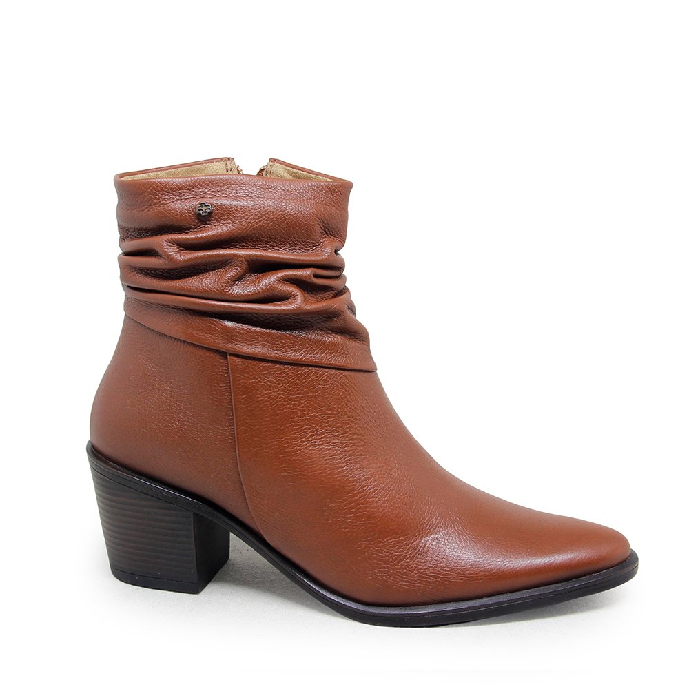 Bota Feminina LOR009 Couro Mogno Marrom 3