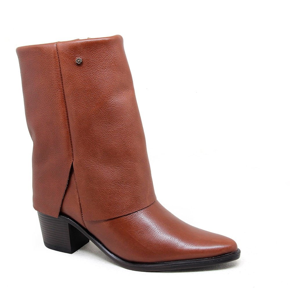 Bota Feminina LOR005 Couro Mogno Marrom 4