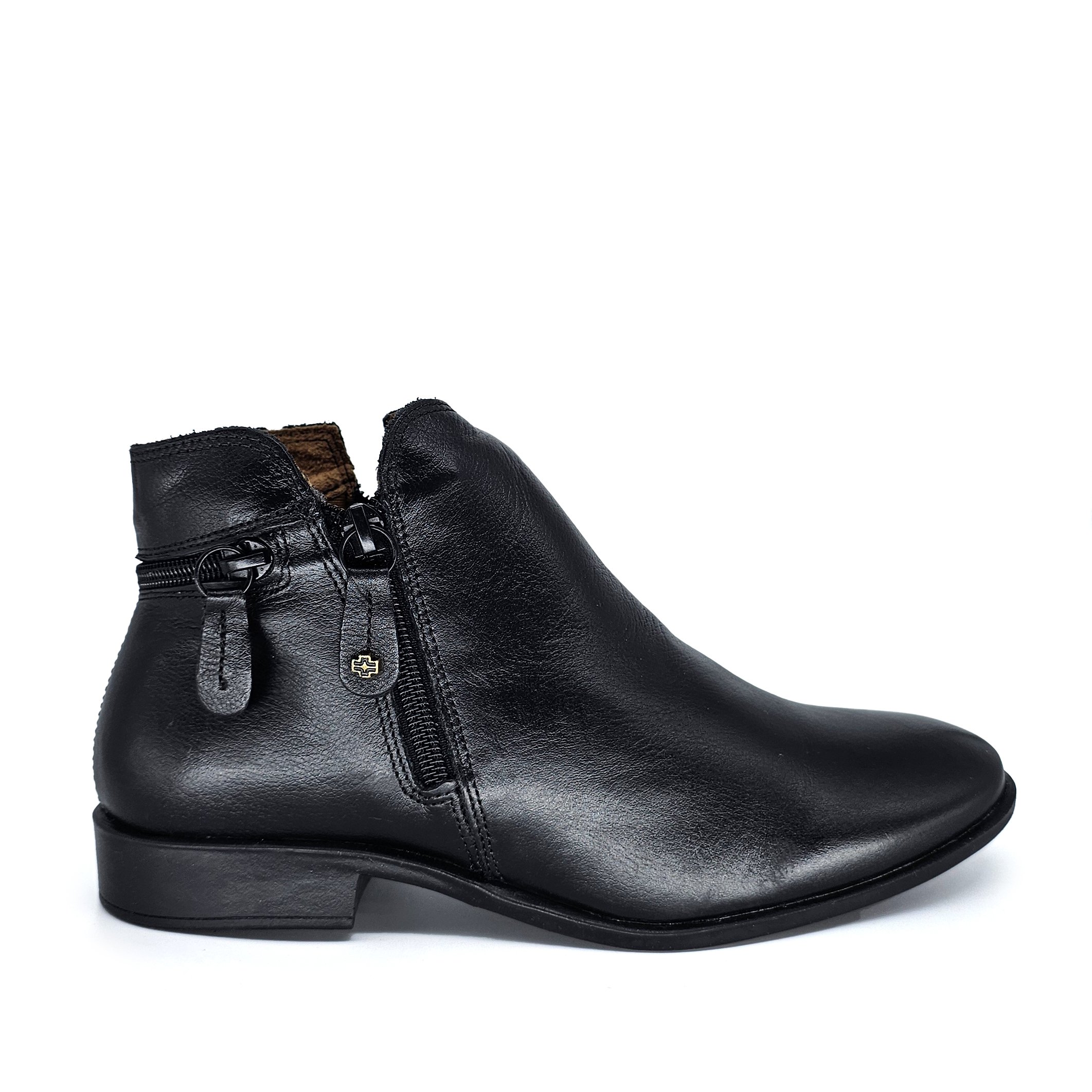 Bota Feminina LUN002E Couro Preto